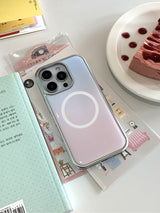 [MADE]コットンキャンディ シルバーエポキシ MagSafe iPhoneケース