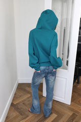 26SS★ HIGH NECK VINTAGE GRAPHIC HOODIE ZIP-UP