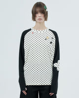 patched raglen t-shirts / white