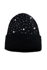 Pearl Knit Fuzzy Winter Beanie