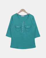 Naan Two-Pocket 7-Sleeve T-Shirt