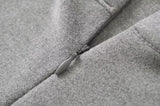 Half Turtle Side Shirring Long Sleeve Zip-Up