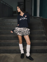 SLIM COLLAR L/S (NAVY)
