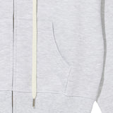 TEMPUS パッチクロップフードジップアップ (WHITE MELANGE)