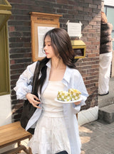 DN Cotton100 Tiered Mini Skirt Pants (2color)