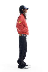 Embroidered Biker Faux Leather Jacket