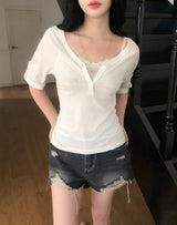 テイシー ロールアップ 七分袖 Tシャツ