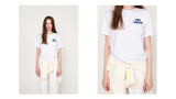 シルケットベーシックTシャツ (BLUE LOGO)