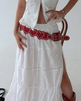 Red Heart Stud Wide Belt