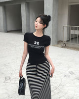 [MADE] Maxi-Striped Long Skirt