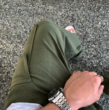 Maret Ice Linen Cargo Banding Wide Pants