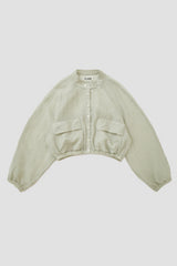 Sheer wide jumper, Light khaki
