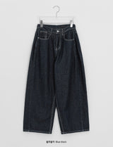 Detney Pintuck Denim Wide Brushed Pants XL