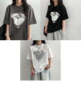 Penru vintage printed short-sleeved shirt