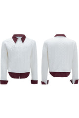 Layered Pearl Knit Sweater