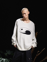 24AW クリサリスサイレンスロゴトランスフォーメーションタイチシルエットウールブルゾンセーター