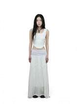 FOREST LONG SKIRT (WHITE)