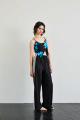 FLUTTER TOP / BLUE
