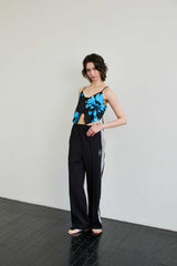 FLUTTER TOP / BLUE