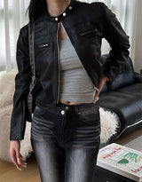 [F/W] Crop suede zipper jacket(2color)