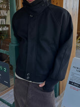 Aki Wool Collar Warmer Winter Blouson (2 Colors)