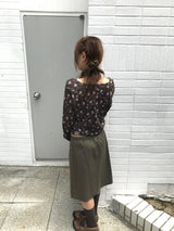 lonen button banding skirt 