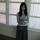 Double Layered Check Skirt