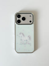 [Magsafe] MINT PONY Silver Glass Bumper Case