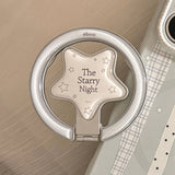 Cream Blue Star Stripe Magnetic Stand Case