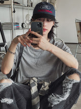 ロイディオーバーUネックショートスリーブTシャツ