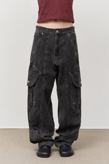 Rounding Dyeing Cargo Pants (2color)