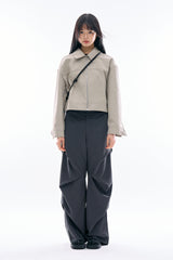Boyle minimal leather jacket