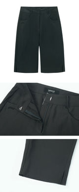 Side-Slit Bermuda pants
