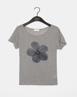 Camen Flower See-Through Short Sleeve T-Shirt