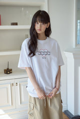 26SS★ Cat's Heart Chain Embroidery Short Sleeve Tee