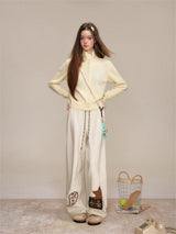 Paisley Artwork Embroidered Jogger Wide Pants