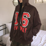Unon 06 Lettering Oversized Fit Hooded Zip-Up