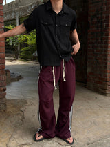 Side button track pants(3color)