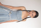 rirri SS Distressed Stone-Wash 100% Cotton Stretch Denim Camisole Dress - Casual Edit
