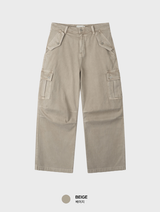 Look No-Mace Two-Button Field Cargo Wide Pants