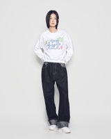 25FW WOMAN パレットレタリングクロップスウェット ホワイト