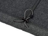 soft high neck fleece anorak set - charcoal       
