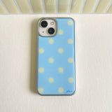 sunny sky silver epoxy phone case