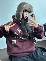 SHOULDER ARM PRINTING TATTOO PATCH CHERRY HOODIE🍒🩵🤍3COLOR