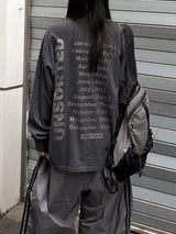 monthly printing pigment long sleeve t-shirt