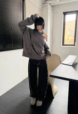 CUTTING EYELET HOODIE