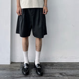 Charcoal Draped Stripe Shorts