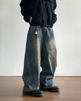 Stud Patch Denim Pants