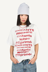 リッチ クラック プリント Tシャツ