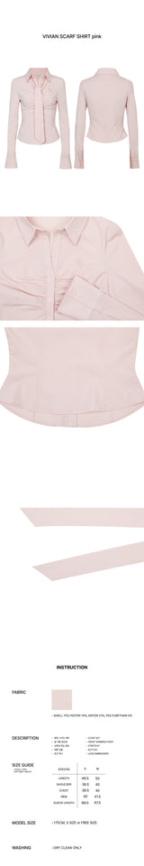 VIVIAN SCARF SHIRT pink